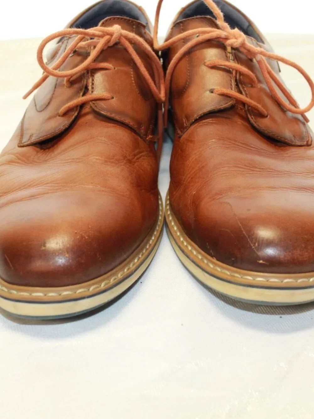 Pikolinos Size 43 (US 9.5-10) Brown Smooth Calf Skin Leather Avila Lace Up Shoes